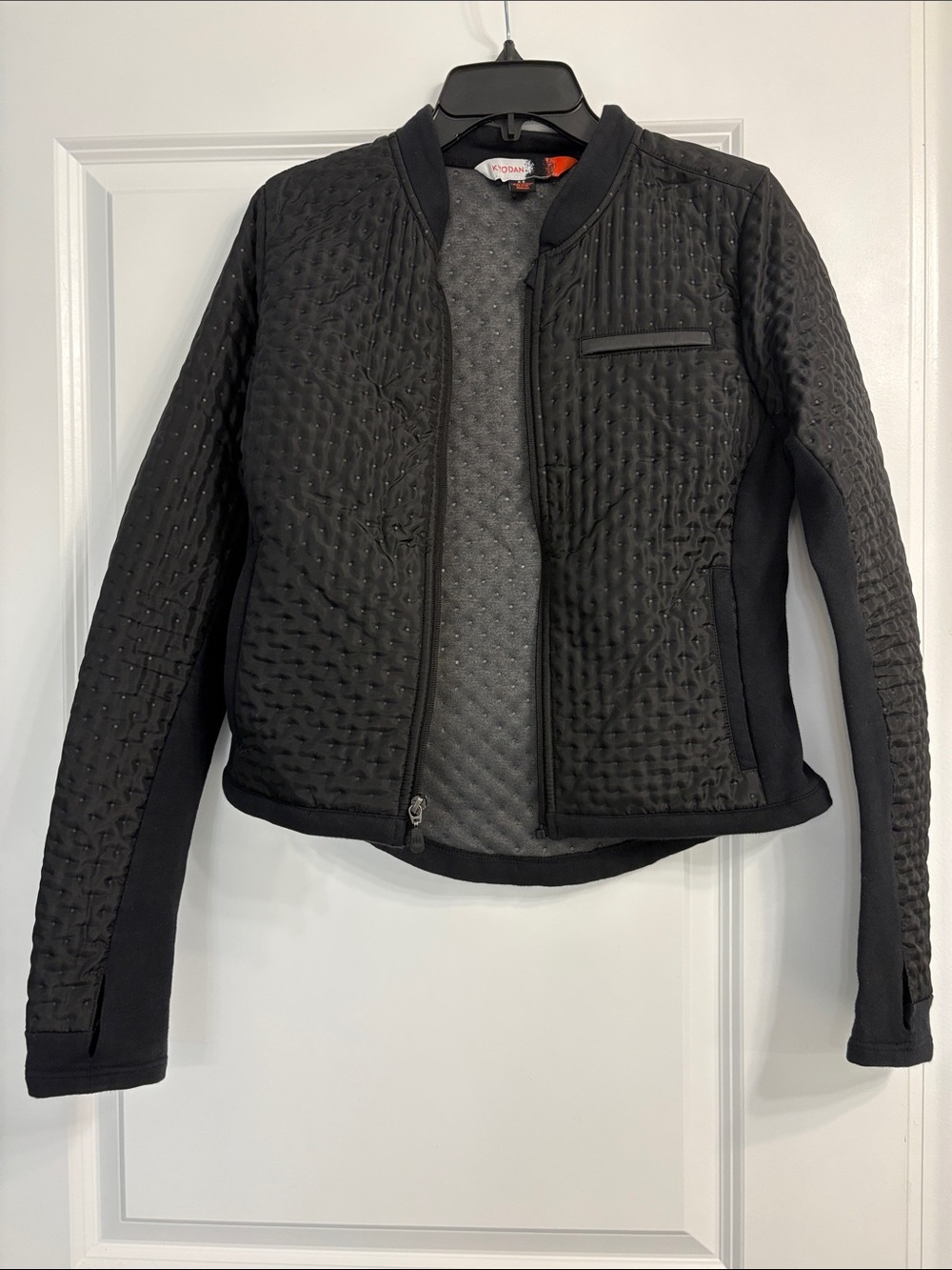 Kyodan Black Quilted Bomber Jacket
